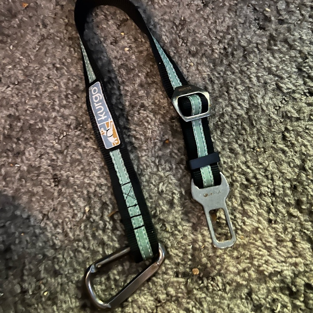 Kurgo Black and Blue Dog to seatbelt leash